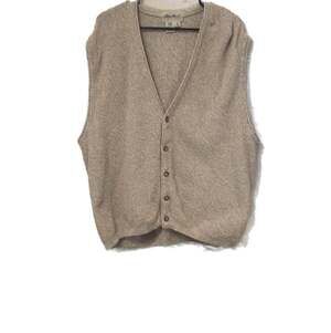 Eddie Bauer Men's XL 100% Cotton Knit Open Front Vest Made in USA